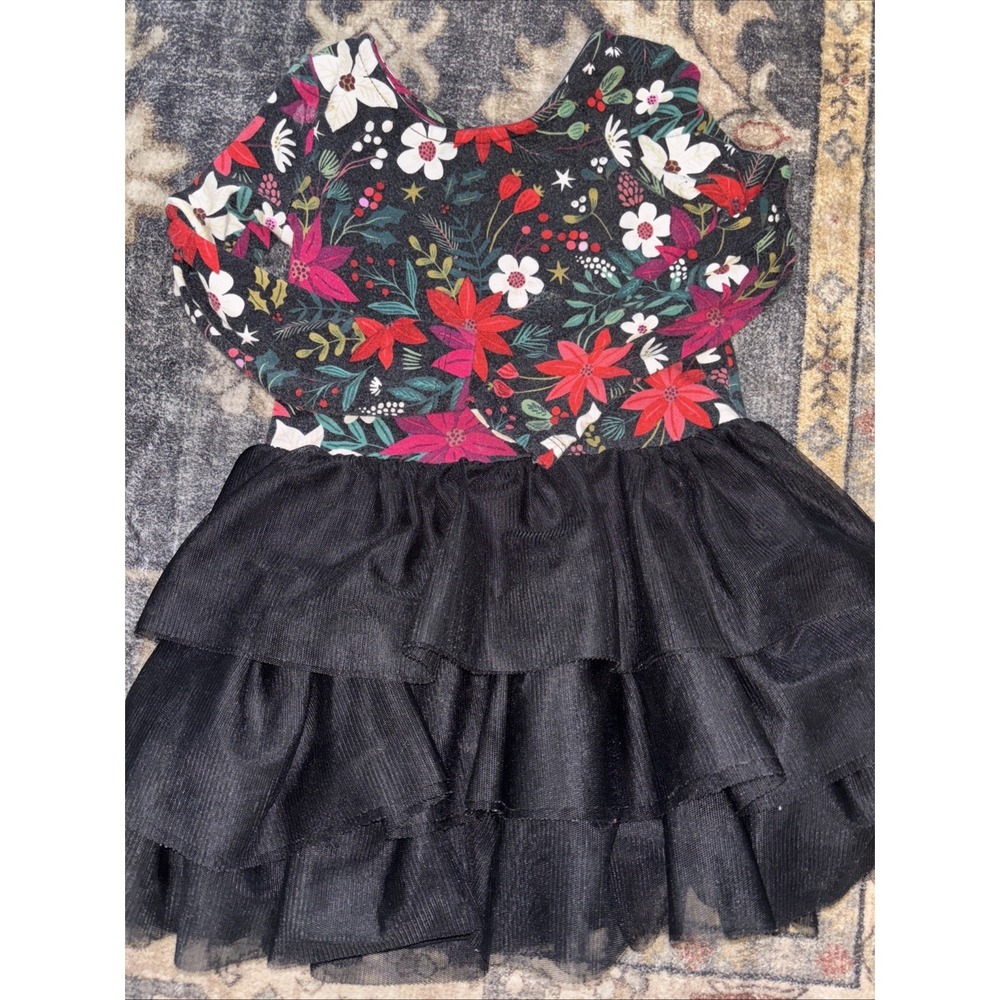 Little Sleepies Berry Merry Tiered Tulle Tutu Dress 18-24 months